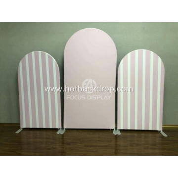 stripe gold arch backdrop frame